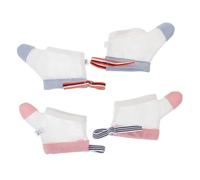 HEMOTON 2 Paia Coperchio di stoffa a mano. Mitten ragazzo spazzolino da denti kit per unghie tappo per succhiare il dito del arresto della suzione delle dita nylon bianca