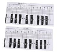 HEMOTON 2 Pezzi 88 tabella di pratica del pianoforte tastiere portatile adesivi per note sulla tastiera 88 carta di simulazione chiave otomatone tastiera per pianoforte 88 tasti carta Nota