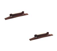 HEMOTON 2 Pezzi Archtop Guitar Bridge Bone Saddle Acoustic Archtop Guitar Bridge Con Regolazione Dellaltezza Liscio Lucidato Artigianato