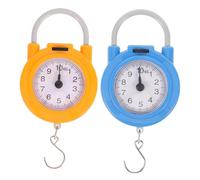 HEMOTON 2 pezzi Bilancia Elettronica Portatile Piccola con Gancio Bilancia Molla per Valigie e Pesatura Precisa Leggera e Compatta per Viaggi e Attività Outdoor da Giallo Blu