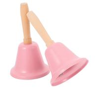HEMOTON 2 Pezzi Campanello di Chiamata Retrò in Metallo Ferro Rosa per | Suono Chiaro e Nitido, Stile Vintage Classico, Finitura Decorativa, per Tavolo e Assistenza Domestica