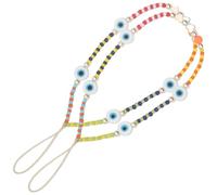 HEMOTON 2 Pezzi Cordino per Cellulare Perline e Amuleto Portafortuna, Laccio da Polso in Plastica, Design Unico alla Moda, per Prevenire la Perdita del Telefono e Regalo