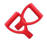 HEMOTON 2 Pezzi Manico di Ricambio in Plastica Rossa da 34mm per Pala da Neve, Impugnatura Comoda e Facile da Mantenere per Attrezzi da Giardino e Uso Domestico