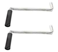 HEMOTON 2 Pezzi Manovella Pieghevole per Avvolgitore Pellicola Serra | Plastica e Acciaio Inox, Presa Antiscivolo Comoda, Installazione e Riparazione, Colore Nero