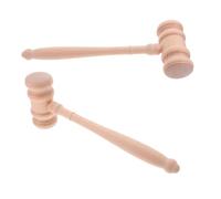 HEMOTON 2 Pezzi Martelletto in Legno Massello Martello Giudice Ergonomico con Finitura Liscia Strumento per Aste e Cosplay Martelletto Giudiziario con Suono Nitido per Ambienti Tribunale