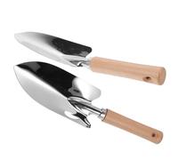 HEMOTON 2 Pezzi Set di Pale da Giardinaggio Manico in Legno, Acciaio Inossidabile Leggero per Ventilazione e Decomposizione del Terreno, per Coltivazione e Cura delle Piante in Fattoria