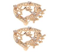 HEMOTON 2 Pezzi Spilla Vintage da Uomo a Forma di Corona Strass, in Lega di Zinco Leggera e Finitura Sicura, per Abiti e Cappotti come Accessorio da Collezione