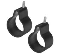HEMOTON 2 Pezzi Staffa per Tubi Appendiabiti in Acciaio Inossidabile Nero, Supporto Resistente alla Corrosione per Montaggio a Parete o Soffitto, Soluzione Efficiente per Asciugatura