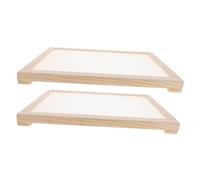HEMOTON 2 Pezzi Stendino per Essiccazione Erbe Aromatiche Essiccatore per Erbe a Rete Impilabile Legno e Plastica Beige per Interni e Appartamenti