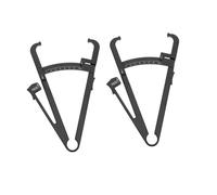 HEMOTON 2 pezzi Strumento Portatile per Misurare Spessore Grasso Corporeo Uomo Donna Compatto e Leggero con Scala Centimetrica per Analisi Massa Snella e Grassa 2pcs Nero