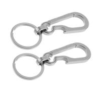 HEMOTON 2 Portachiavi in Titanio con Moschettone Multifunzionale e Apribottiglie Clip Rapida per Gestione Chiavi e Portachiavi Cintura e Resistente per Quotidiano