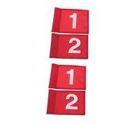 HEMOTON 2 Set Bandiera Verde Da Golf Doppio Bandiera Numerica Bandiere Per Spille Da Golf Chiave Marcatura Bandiere Per Prato Bandiere All'aperto Poliestere Rosso 2 Pezzi*2