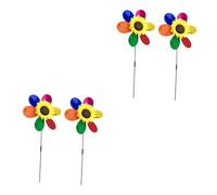 HEMOTON 2 Set Decorazione della Scena del Mulino A Ornamenti da Giardino dei Fiori Soprammobili Girandole da Giardino Girandola del Plastica 2 Pezzi * 2