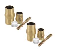 HEMOTON 2 Set Kit Riparazione Bastone da Passeggio con Puntoni in Ottone Antiscivolo Accessori per Anziani Giunti per Bastoni Ordinari Ricambi Piedini per Bastone da Cammino