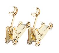 HEMOTON 2 Set Kit Trebuchet DIY in Legno Catapulta Stem Educativo per Progetti Ingegneria e Attività Gruppo