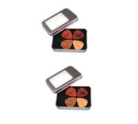 HEMOTON 2 Set Pz Porta Plettri Per Chitarra Kit Di Gioielli Plettro Per Chitarra Plettri Con Le Dita Basso Ukulele Kit Ingioiellato Plettri Per Chitarra in Legno Pinze Gioielleria Di Legno