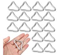 HEMOTON 20 anelli triangolari argentati per trampolino elastico in robuste parti elastiche compatibili con rete trampolino fibbie durevoli per un fissaggio sicuro come pezzi di ricambio per