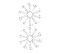 HEMOTON 20 Impostati Puzzle Molla e Anello per Giochi Creativi per Maghi Accessori per Spettacoli Teatrali e Interazione Familiare Portatile e Stimolante