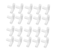 HEMOTON 20 Pezzi Connettore 3 Vie in Plastica Bianco per Aste Armadio 12mm, Montaggio Facile e Ottimizzazione Spazio per Camere da Letto e Armadi