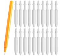 HEMOTON 20 Pezzi Punte di Ricambio Bianche per Pennarelli Acrilici 0,7mm | Nylon, per Marker e Pennarelli da Pittura, Sostituzione Rapida di Punte Usurate o Rotte, Accessori per Uso Quotidiano