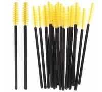 HEMOTON 20 Pezzi Spazzola la Pulizia del Mangiatoio per Uccelli Manico Ergonomico e Corpo in Plastica Giallo, Portatile la Pulizia del Beverino della Mangiatoia
