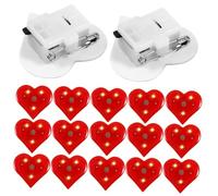 HEMOTON 20 Pezzi Spille Cuore Rosso Luminoso in Plastica Resistenti per San Accessori Creativi da Indossare su Abbigliamento e Festa Stili multipli