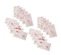 HEMOTON 20 Pezzi Tatuaggio Adesivo Rosso Vasi Sanguigni e Crepe per | Carta Tatuaggio Autoadesiva, Effetto Sangue Profondo, per Viso e Mani, per Notte Halloween