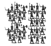HEMOTON 200 Pezzi Soldatini di Plastica Miniatura Medievali, Figure Realistiche di Persone per Decorazioni Micro Paesaggistica, Modelli di Soldati da Tavolo in Materiale Plastico