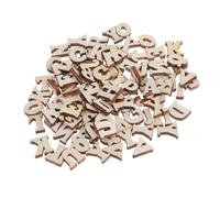 HEMOTON 208 Pezzi Lettere in Legno Inglesi Grezze Decorabili per Matrimoni | Superficie Liscia, Colore Beige, Pratica per Spelling, Progetti Creativi e Personalizzazione Artigianale
