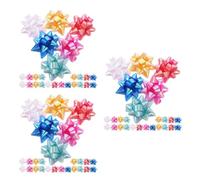 HEMOTON 210 Pezzi Fiocco a Stella in Plastica per Confezioni Regalo | Formazione Istantanea del Fiocco, Uso Ripetuto, Decorazione per Casa e Ricorrenze come Natale, Pasqua, Colore Casuale