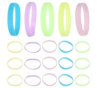 HEMOTON 25 Braccialetti in Silicone Luminosa Neon Braccialetti Glow in The Dark per Adulti Cinturini Regolabili e Colorati per Feste Concerti e Speciali