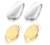 HEMOTON 2paia Naselli per Occhiali in Metallica e Silicone Antiscivolo e Durevoli con Design a Forma di Ellisse e Goccia Supporto Nasale Confortevole e Resistente per Adattamento al Ponte