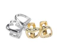 HEMOTON 2pezzi Denti in Motivo Cuore e Strass Clip su Scintillanti per Bocca Accessori per Costumi da Festa e Cosplay per Donne e Uomini