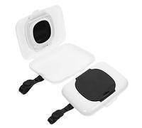 HEMOTON 2pezzi Dispenser Per Salviette Portatile Da Apertura Ampia Custodia Riutilizzabile Per Salviette Da Viaggio Fissabile Alla Borsa Per Pannolini Passeggino Materiale Sicuro e Durevol