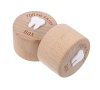 HEMOTON 2pezzi Scatola Porta Denti da Latte in Legno Portadentini Scatola per Dentini Ragazzo Ragazza Contenitore Ricordi Denti Perduti Fatina Ragazzo Ragazza Custodia Bambina