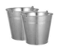 HEMOTON 2pezzi Secchio per Cenere da Esterno Bidone in Metallo per Bruciare Rifiuti Secchio per Carbone da Barbecue Contenitore per Cenere del Focolare Portacenere