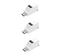 HEMOTON 3 Pezzi 3 splitter USB sdoppiatore porta USB hub di ricarica USB centro sdoppiatore usb scanner Hub USB a 3 porte adattatore per mozzo ad alta velocità divisore estensore bianca