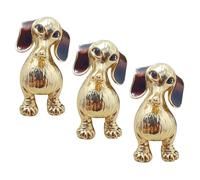 HEMOTON 3 Pezzi Spilla Miniatura Cane in Lega Placcata Charm per Donne Spille Metallo Decorazione per Maglioni Cappotti e Borse