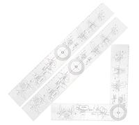 HEMOTON 3 Pz Goniometro a 360 gradi Regolo calcolatore giunto pratico righello medico righello di misurazione medico angolo righello angolare metro A nastro Accessori ruotare attrezzo pvc