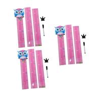 HEMOTON 3 Set adesivi di altezza righello del grafico di crescita dell'altezza parete del grafico dell'altezza arredamento adesivo da parete rimovibile grafico altezza animale manifesto