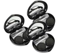 HEMOTON 3 Set Custodia Portatile per Lenti a Contatto a Forma di Cuore, Contenitore Anti-perdita Compatto per Viaggi e Attività All'aperto, Organizer Bianco per Lenti con Specchio