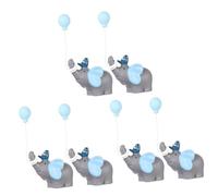 HEMOTON 3 Set Ornamenti Per Bambole Di Elefanti Torta Giocattolo Piccolo Arredamento Figurina Nozze Figurine in Miniatura Mini Animale in Resina Figure Animali 2 Pezzi * 3