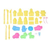 HEMOTON 30 pezzi Stampi per Sabbia Colorati Kit Divertente per Giochi sulla Spiaggia per Accessori Resistenti per Modellare Forme Animali e Fortezze Stimola Creatività e Immaginazione