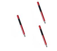 HEMOTON 3pezzi Pennino Capacitivo Con Punta Disco Per Stylus Per Tablet e Smartphone Design Elegante in Rosso Per Disegno e Appunti