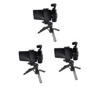 HEMOTON 3pezzi Supporto Per Smartphone Con Treppiede Per Osmo Pocket Accessori Regolabili Per Fotografia e Video Compatibile Con Telefono Facile Da Installare Colore Nero