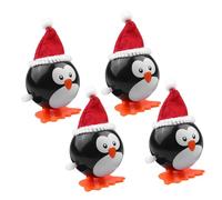 HEMOTON 4 Giocattoli Molla con Cappello Rosso per Giocattoli Natale Premium Design Portatile e Sicuro Regali Fine Invernale