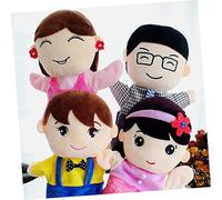 HEMOTON 4 Marionette Mano Colorate Burattini per e Giochi Educativi Giocattoli Morbidi per Adatti per Narrazione e Genitore Figlio