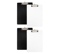 HEMOTON 4 Pezzi Clipboard A4 in Plastica, Portadocumenti, Cartella Porta Documenti, Portablocco Multifunzione, Facile da Trasportare, Nero e Bianco, per Appunti e Documenti, Studenti