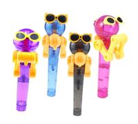 HEMOTON 4 Pezzi Giocattoli Robot Porta Lecca-Lecca Creativi a Forma di Dinosauro, Custodia Pop-up Leggera e Durevole, Giocattolo di Decompressione e Bomboniera per Feste Stile Casuale