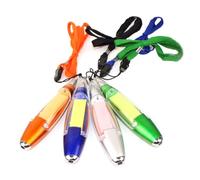 HEMOTON 4 Pezzi Penna a Sfera Luce LED e Cordino, Foglietti | Plastica, per Esterni e Borsa, Include Foglietti e Luce, per Appunti e Uso Scolastico Colore Casuale